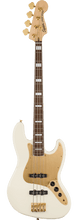 Charger l'image dans la galerie, Squier 40th Anniversary Jazz Bass®, Gold Edition, Laurel Fingerboard, Gold Anodized Pickguard, Olympic White - See Description