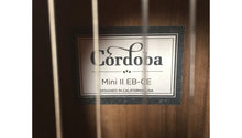 Load image into Gallery viewer, Cordoba Mini II EB-CE SP/EB Electric Cutaway Classical Guitar Solid Top