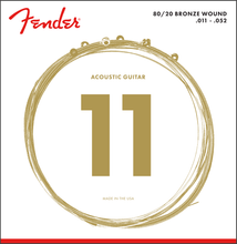 Charger l'image dans la galerie, FENDER 80/20 Bronze Acoustic Strings, Ball End