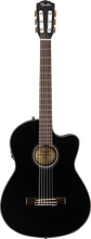 Load image into Gallery viewer, Fender CN-140SCE Nylon Thinline, Walnut Fingerboard, Black Classical Guitar - See Description