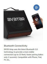 Load image into Gallery viewer, AVATAR DM30 DRUM AMP MONITOR WITH BLUETOOTH 30 WATTS RMS