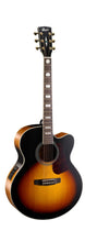 Charger l'image dans la galerie, Cort CJ3V Tobacco Antique Burst Acoustic Electric Jumbo Body Guitar - With Carrying Bag - PRE OWNED