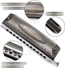 Load image into Gallery viewer, East top Chromatic Harmonica 12-Hole 48 Tones Key of C Forerunner Harmonica-(8158806245631)