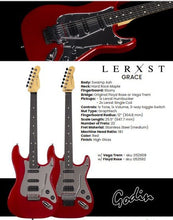 Charger l'image dans la galerie, Godin 052592 Lerxst Grace Alex Lifeson Signature Electric Guitar - Red with Floyd Rose - #26 with Hardshell Case