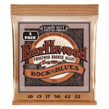 Load image into Gallery viewer, ERNIE BALL 2151/3551 EARTHWOOD ROCK AND BLUES W/PLAIN G PHOSPHOR BRONZE ACOUSTIC GUITAR STRINGS - 10-52 GAUGE