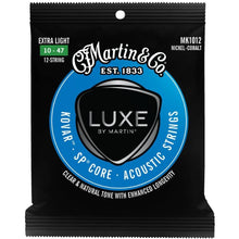Charger l'image dans la galerie, Martin Strings MK1012 Luxe Extra Light 12-String Acoustic Guitar Strings Nickel Cobalt Kovar 10-47
