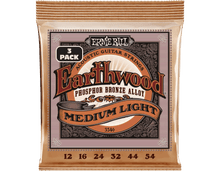 Load image into Gallery viewer, ERNIE BALL 2146 EARTHWOOD MEDIUM LIGHT PHOSPHOR BRONZE ACOUSTIC GUITAR STRINGS - 12-54 GAUGE