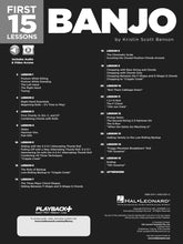 Load image into Gallery viewer, FIRST 15 LESSONS – BANJO A Beginner's Guide, Featuring Step-By-Step Lessons with Audio, Video, and Bluegrass Songs!-(6897723998402)