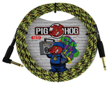 Load image into Gallery viewer, Pig Hog 10FT Instrument Cable - 1/4 Male Straight to 1/4 Male Right Angle