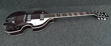 Load image into Gallery viewer, Hofner HOF-HI-459-PE-TBK transparent black violin style electric guitar with hollow body and classic control panel