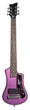 Load image into Gallery viewer, Hofner HOF-HCT-SH-PU-O Shorty Electric Travel Guitar - Metallic Purple - with Gig Bag