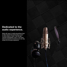 Load image into Gallery viewer, 6 Pack of Acoustic Studio Panel Foam with More Wedges 2" X 12" X 12" Sound-Proofing/Sound Absorption