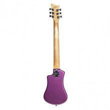 Load image into Gallery viewer, Hofner HOF-HCT-SH-PU-O Shorty Electric Travel Guitar - Metallic Purple - with Gig Bag