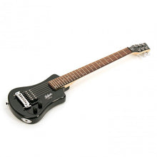 Load image into Gallery viewer, Hofner HOF-HCT-SH-BK-O Shorty Electric Travel Guitar - Black - with Gig Bag