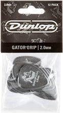 Charger l'image dans la galerie, Dunlop 417P20 2.0mm Gator Grip Picks, 12-Pack-(6921216819394)