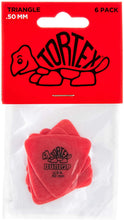 Load image into Gallery viewer, Dunlop 431P.50 Tortex Triangle, Red.50mm, 6 Player's Pack-(6915507847362)