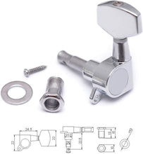 Load image into Gallery viewer, Sealed String Tuning Pegs Keys Machines Heads Tuners 3L 3R Electric Guitar Acoustic Guitar Parts Replacement Chrome.