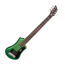 Load image into Gallery viewer, Hofner HOF-HCT-SH-CG-O Shorty Electric Travel Guitar, Cadillac Green w/Gig Bag
