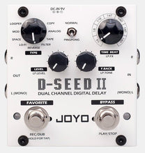 Load image into Gallery viewer, JOYO D-SEED II DUAL CHANNEL DIGITAL DELAY WITH LOOPER Guitar Effect Pedal