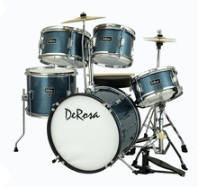 Load image into Gallery viewer, De Rosa USA 5 Piece 16-inch junior drum set for kids with birch wood shells and metal hardware