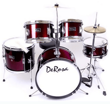 Load image into Gallery viewer, De Rosa USA 5 Piece 16-inch kid's junior drum set with birch wood shells and metal hardware