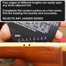 Load image into Gallery viewer, Fret Rocker, String Action Gauge, String Height Ruler, Fret Leveling Guide and more