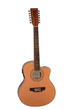 Load image into Gallery viewer, De Rosa USA 12 string thin line acoustic electric guitar with cutaway and spruce top