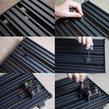 Load image into Gallery viewer, Guitar Pedal Board - Guitto Fixture Blocks Fixed Effects Pedalboard Aluminum Alloy Super Light with Carry Bag, No More Velcro (GPB-02 Medium Size: 51.7x33.2cm)