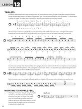 Load image into Gallery viewer, First 15 Lessons – Drums A Beginner's Guide, Featuring Step-By-Step Lessons with Audio, Video, and Popular Songs!-(6718189437122)