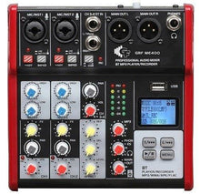 Charger l'image dans la galerie, GF ME400FX BT Table de mixage MP3 4 canaux avec effet, Bluetooth, MP3 et fonction d'enregistrement