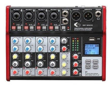 Charger l'image dans la galerie, GF ME600FX BT Table de mixage MP3 6 canaux avec effets, Bluetooth, MP3 et fonction d'enregistrement