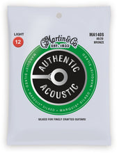 Load image into Gallery viewer, MARTIN MA140S LIGHT 12 - 54 BRONZE 80/20 AUTHENTIC ACOUSTIC MARQUIS® SILKED GUITAR STRINGS