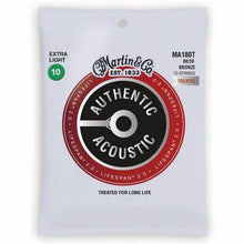 Load image into Gallery viewer, MARTIN MA180T EXTRA LIGHT 10 - 47 BRONZE 80/20 12 STRING AUTHENTIC ACOUSTIC LIFESPAN® 2.0 GUITAR STRINGS