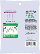 Load image into Gallery viewer, MARTIN MA535S CUSTOM LIGHT 11 - 52 PHOSPHOR BRONZE AUTHENTIC ACOUSTIC MARQUIS® SILKED GUITAR STRINGS