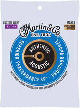 Load image into Gallery viewer, Martin MA535 custom light 11-52 phosphor bronze acoustic guitar strings with superior performance and corrosion resistance