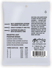 Load image into Gallery viewer, MARTIN MA540TPK3 LIGHT 3 PACK AUTHENTIC ACOUSTIC LIFESPAN® 2.0 GUITAR STRINGS PHOSPHOR BRONZE