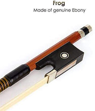 Load image into Gallery viewer, Violin Bow 4/4 Brazilwood Bow for Violin Octagonal Stick Ebony Frog with Mongolian Horse Hair