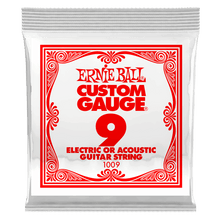 Load image into Gallery viewer, ERNIE BALL .009 PLAIN STEEL 1009 ELECTRIC OR ACOUSTIC GUITAR STRINGS-(6751255658690)