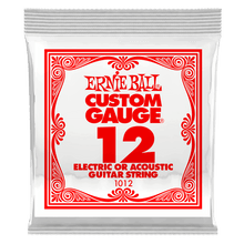 Load image into Gallery viewer, ERNIE BALL .012 PLAIN STEEL 1012 ELECTRIC OR ACOUSTIC GUITAR STRINGS-(6751268405442)
