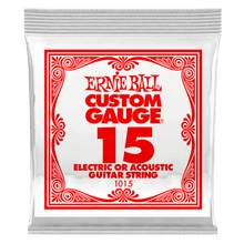 Load image into Gallery viewer, ERNIE BALL .015 PLAIN STEEL ELECTRIC OR ACOUSTIC GUITAR STRINGS-(6752753418434)