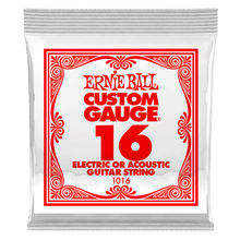 Load image into Gallery viewer, ERNIE BALL .016 PLAIN STEEL ELECTRIC OR ACOUSTIC GUITAR STRINGS-(6752755089602)