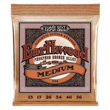 Load image into Gallery viewer, ERNIE BALL 2144 EARTHWOOD MEDIUM PHOSPHOR BRONZE ACOUSTIC GUITAR STRINGS - 13-56 GAUGE-(6634911039682)