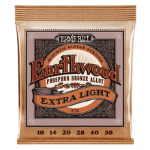 Load image into Gallery viewer, ERNIE BALL 2150 EARTHWOOD EXTRA LIGHT PHOSPHOR BRONZE ACOUSTIC GUITAR STRINGS - 10-50 GAUGE-(6634876502210)