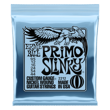Load image into Gallery viewer, Ernie Ball 2212 Primo Slinky nickel wound electric guitar strings 9.5-44 gauge blue packaging