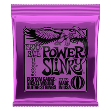 Load image into Gallery viewer, ERNIE BALL 2220 POWER SLINKY NICKEL WOUND ELECTRIC GUITAR STRINGS - 11-48 GAUGE-(6632388526274)