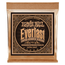 Load image into Gallery viewer, ERNIE BALL 2550 EVERLAST EXTRA LIGHT COATED PHOSPHOR BRONZE ACOUSTIC GUITAR STRINGS - 10-50 GAUGE-(6635127341250)