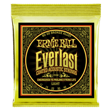 Load image into Gallery viewer, ERNIE BALL 2558 EVERLAST LIGHT COATED 80/20 BRONZE ACOUSTIC GUITAR STRINGS - 11-52 GAUGE-(6635001020610)
