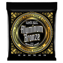 Load image into Gallery viewer, ERNIE BALL 2566 MEDIUM LIGHT ALUMINUM BRONZE ACOUSTIC GUITAR STRINGS - 12-54 GAUGE-(6634948690114)