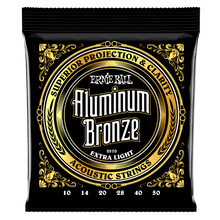 Load image into Gallery viewer, ERNIE BALL 2570 EXTRA LIGHT ALUMINUM BRONZE ACOUSTIC GUITAR STRINGS - 10-50 GAUGE-(6634990698690)