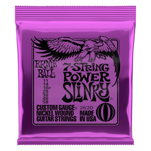 Load image into Gallery viewer, ERNIE BALL POWER SLINKY 2620 7-STRING NICKEL WOUND ELECTRIC GUITAR STRINGS - 11-58 GAUGE-(6924018581698)
